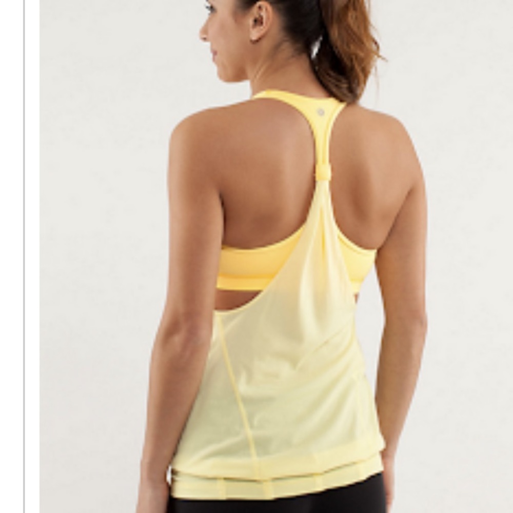 Lululemon Practice Freely Tank Mellow Lemon/Burning Yellow OG SIZE 6